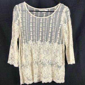 Lacey cream blouse